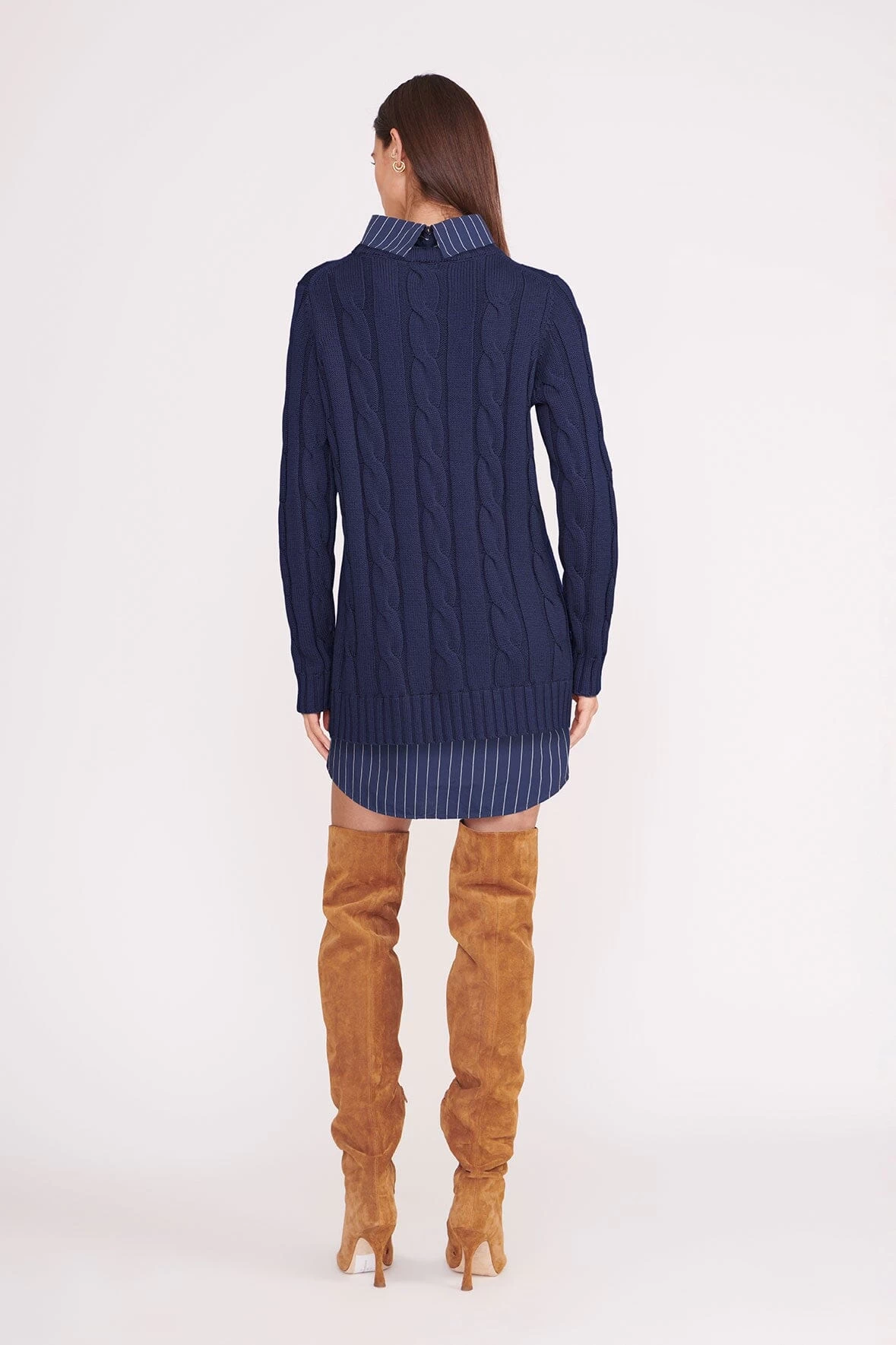 ALDRIN DRESS | NAVY PINSTRIPE 2 ALDRIN DRESS | NAVY PINSTRIPE - Image 2