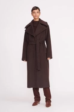 CARVER COAT | DARK CHOCOLATE -Staud Outlet Store 035 230605 Staud Fall Ecom 01201 web