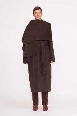 CARVER COAT | DARK CHOCOLATE -Staud Outlet Store 035 230605 Staud Fall Ecom 01207 web