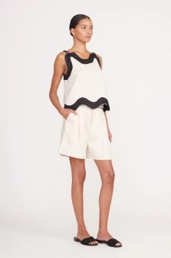 RENATA TOP | NATURAL BLACK -Staud Outlet Store 043 230516 Staud Fall Ecom 02276 web