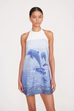 MAREN DRESS | SWIMMING DOLPHINS 8 MAREN DRESS | SWIMMING DOLPHINS -Staud Outlet Store 045 230516 Staud Fall Ecom 02381 web