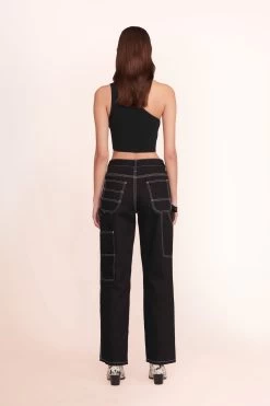 PAINTER PANT | BLACK -Staud Outlet Store 066 01552 web