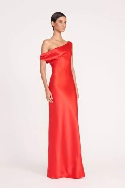 ASHANTI DRESS | RED ROSE 10 ASHANTI DRESS | RED ROSE -Staud Outlet Store 125 ASHANTI DRESS SPICY RED 0894 web