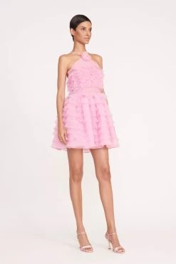 MINI FLORIAN DRESS | TULIP -Staud Outlet Store 131 MINI FLORIAN DRESS CHERRY BLOSSOM 0870 web