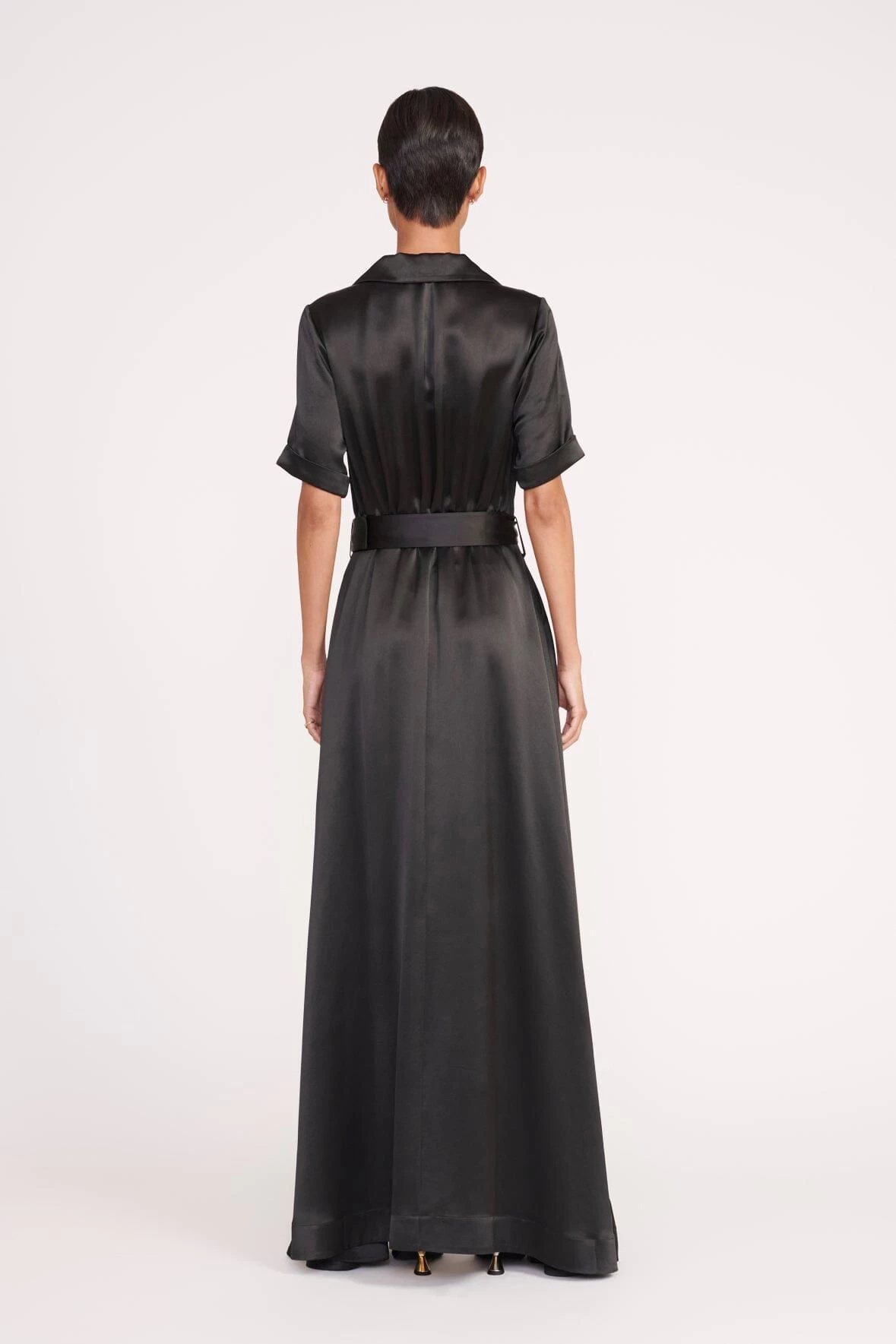 MILLIE DRESS | BLACK SATIN 4 MILLIE DRESS | BLACK SATIN - Image 4