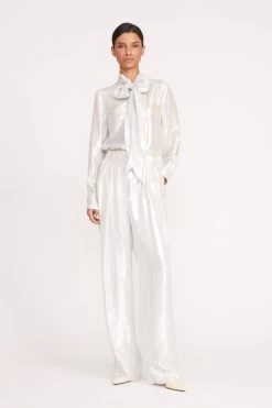 MARYN TOP | SILVER 8 MARYN TOP | SILVER -Staud Outlet Store 214 MARYN TOP SILVER LUISA PANT SILVER 0530 web