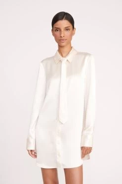 TABITHA DRESS | IVORY -Staud Outlet Store 271 TABITHA TUNIC IVORY BLACK 0213 web