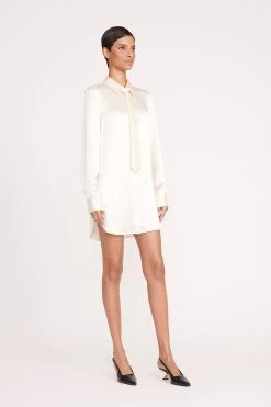 TABITHA DRESS | IVORY -Staud Outlet Store 273 TABITHA TUNIC IVORY BLACK 0207 web