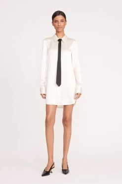 TABITHA DRESS | IVORY -Staud Outlet Store 278 TABITHA TUNIC IVORY BLACK 0182 web