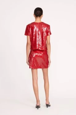 QUINCY TOP | POINSETTIA -Staud Outlet Store 281 QUINCY TOP POINSETTIA 0374 web