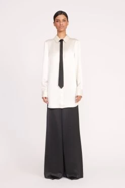 TABITHA DRESS | IVORY -Staud Outlet Store 282 TABITHA TUNIC IVORY BLACK 0163 web