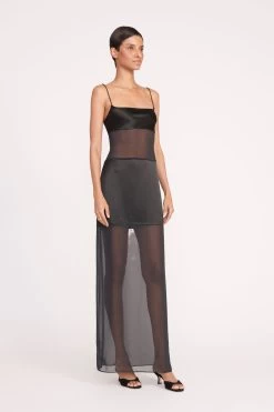 MISTY DRESS | BLACK -Staud Outlet Store 43 MISTY DRESS BLACK 1284 web