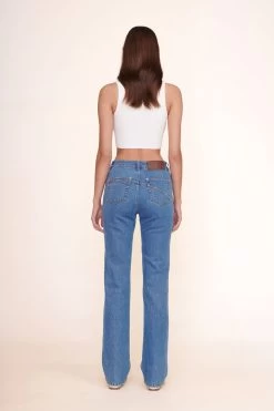 NOLAN PANT | MEDIUM WASH -Staud Outlet Store 454 2807 WHT 445 6264 MEDW 00208 web 1