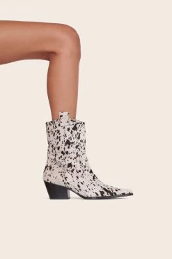 JUNE BOOT | BLACK WHITE HAIRCALF -Staud Outlet Store 468 1313 BWHC 00175 web