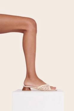 SIMONE CROCHET HEEL | CREAM -Staud Outlet Store 474 1325 CRM 00321 web