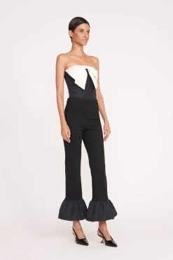 ATTICUS TOP | BLACK IVORY -Staud Outlet Store 81 ATTICUS TOP BLACK IVORY PRESLEY PANT BLACK 1091 web