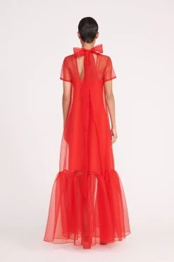 CALLUNA DRESS | RED ROSE -Staud Outlet Store 88 CALLUNA DRESS RED ROSE 1060 web