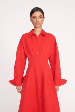 WINONA DRESS | POINSETTIA -Staud Outlet Store 98 WINONA DRESS POINSETTIA 1085 web