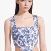 ALICE TOP | CHINA BLUE TOILE