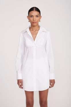 ALITA TUNIC | WHITE -Staud Outlet Store Alita Tunic White 00273 web