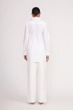 ALITA TUNIC | WHITE -Staud Outlet Store Alita Tunic White Luisa Pant Ivory 00251 web
