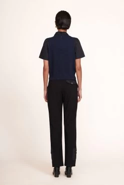 ARYA TOP | NAVY BLACK -Staud Outlet Store Arya Top Navy Black Sesame Pant Black 007 edit web