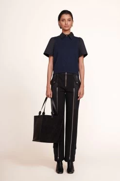 SESAME PANT | BLACK 10 SESAME PANT | BLACK -Staud Outlet Store Arya Top Navy Black Sesame Pant Black 008 edit web