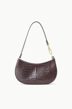 BRADY SHOULDER BAG | ESPRESSO CROC EMBOSSED