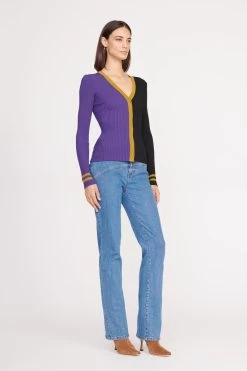 THE STAUD NFL CARGO SWEATER | BALTIMORE RAVENS -Staud Outlet Store CARGO SWEATER BALTIMORE RAVENS 1084 web