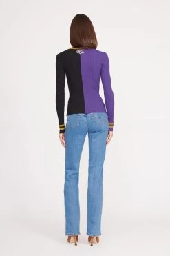 THE STAUD NFL CARGO SWEATER | BALTIMORE RAVENS -Staud Outlet Store CARGO SWEATER BALTIMORE RAVENS 1095 web