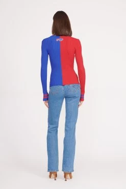 THE STAUD NFL CARGO SWEATER | BUFFALO BILLS -Staud Outlet Store CARGO SWEATER BUFFALO BILLS 0668 web