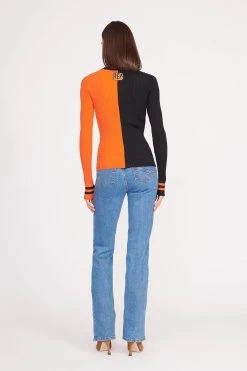 THE STAUD NFL CARGO SWEATER | CINCINNATI BENGALS -Staud Outlet Store CARGO SWEATER CINCINNATI BENGALS 1142 web