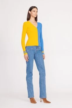 THE STAUD NFL CARGO SWEATER | LOS ANGELES CHARGERS -Staud Outlet Store CARGO SWEATER LOS ANGELES CHARGERS 0113 web