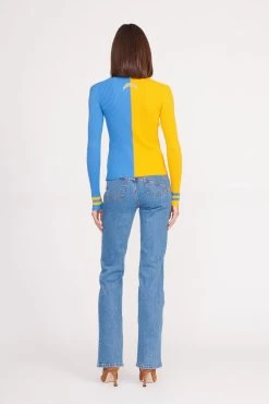 THE STAUD NFL CARGO SWEATER | LOS ANGELES CHARGERS -Staud Outlet Store CARGO SWEATER LOS ANGELES CHARGERS 0123 web