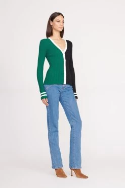 THE STAUD NFL CARGO SWEATER | NEW YORK JETS -Staud Outlet Store CARGO SWEATER NEW YORK JETS 0342 web