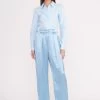 LUISA PANT | FRENCH BLUE SATIN
