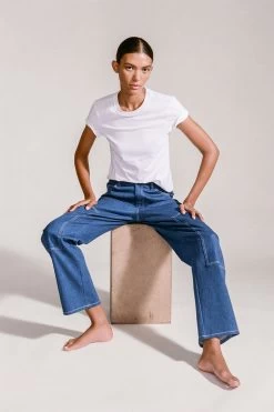 CREW NECK T SHIRT | WHITE 13 CREW NECK T SHIRT | WHITE -Staud Outlet Store DENIMWEB4