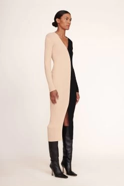 SHOKO SWEATER | BUFF BLACK -Staud Outlet Store Dana Dress Buff Black 3 Looks 021 edit web