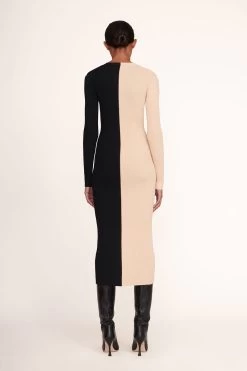 SHOKO SWEATER | BUFF BLACK -Staud Outlet Store Dana Dress Buff Black 3 Looks 024 edit web