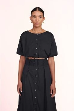 KINGSLEY SKIRT | BLACK -Staud Outlet Store Ellington Top Black Kingsley Skirt Black 00220 web 1