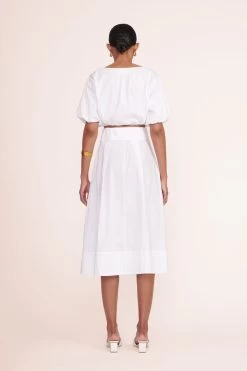 KINGSLEY SKIRT | WHITE -Staud Outlet Store Ellington Top White Kingsley Skirt White 00046 web 1