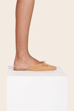 GINA MULE | CASHEW SUEDE -Staud Outlet Store GINA MULE CASHEW SUEDE 1 web