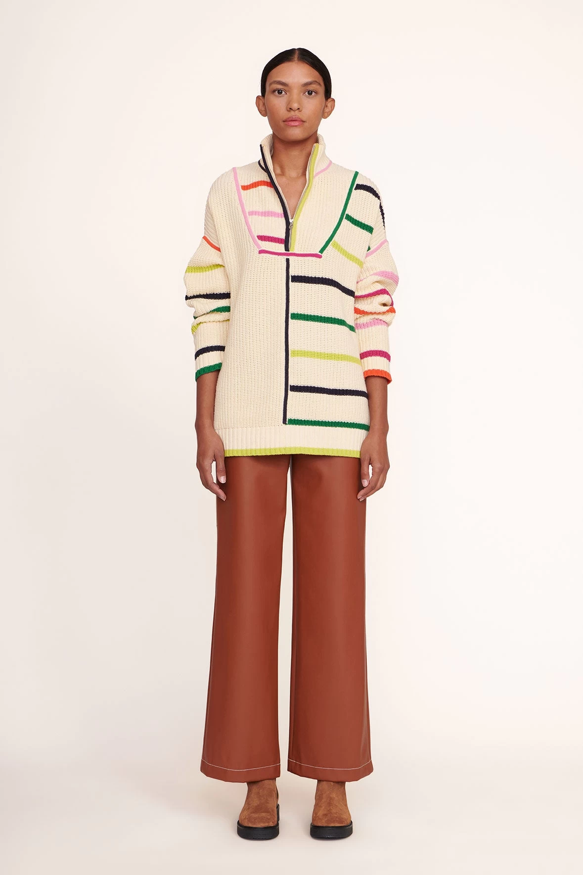 HAMPTON SWEATER | CREME RAINBOW MULTI 2 HAMPTON SWEATER | CREME RAINBOW MULTI - Image 2