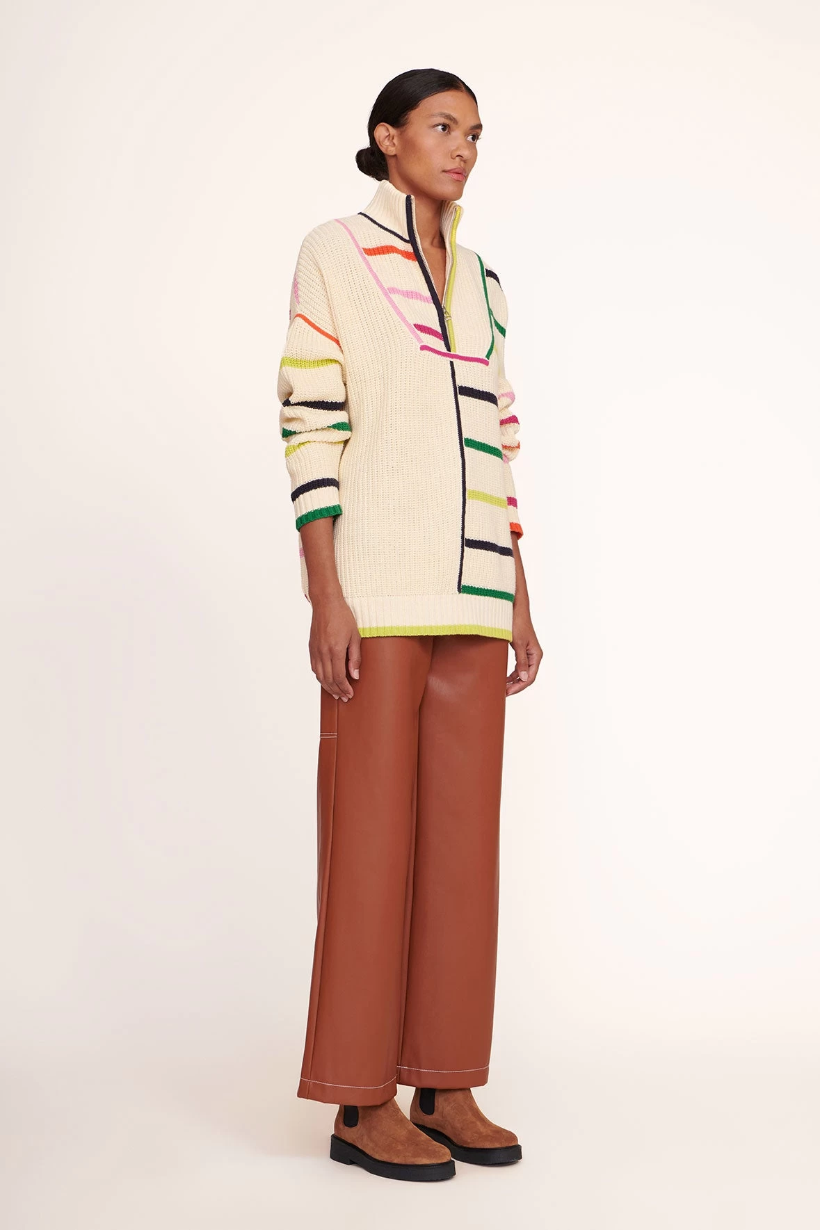 HAMPTON SWEATER | CREME RAINBOW MULTI 3 HAMPTON SWEATER | CREME RAINBOW MULTI - Image 3