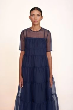 HYACINTH DRESS | NAVY 9 HYACINTH DRESS | NAVY -Staud Outlet Store Hyacinth Dress Navy 01000 web