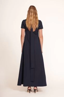 ILANA DRESS | NAVY -Staud Outlet Store Ilana Dress Navy 005 edit web