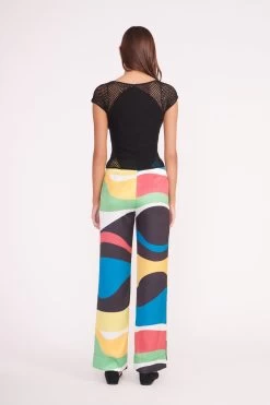 OSCAR PANT | MARBLE WAVE -Staud Outlet Store JOCELYN TOP BLACK OSCAR PANT MARBLE WAVE 00329 2 web