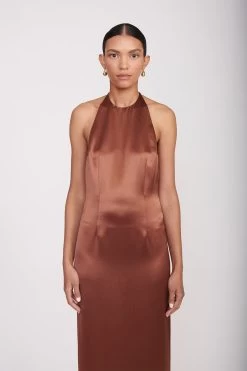 JANET DRESS | CLOVE 9 JANET DRESS | CLOVE -Staud Outlet Store Janet Dress Clove 04636 web