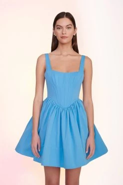 LANDSCAPE DRESS | AZURE 9 LANDSCAPE DRESS | AZURE -Staud Outlet Store Landscape Dress Azure 00594 web