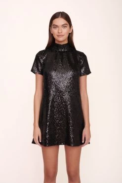 MINI ILANA DRESS | BLACK SEQUINS -Staud Outlet Store MINI ILANA DRESS BLACK SEQUINS 6